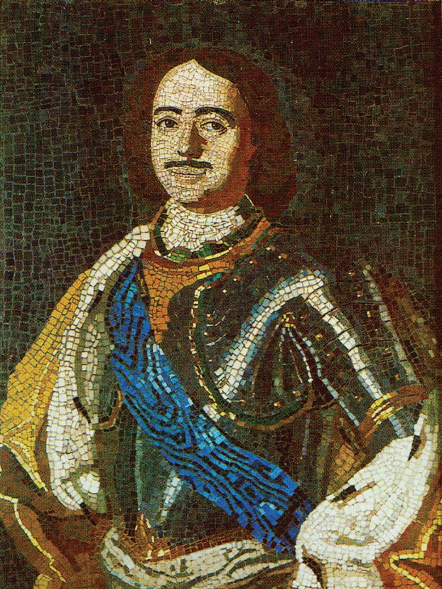 Петр I. Мозаика М.В. Ломоносов