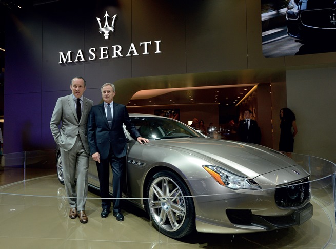 Джильдо Зенья, генеральный директор Ermenegildo Zegna Group, и Харальд Уэстер, генеральный директор Maserati