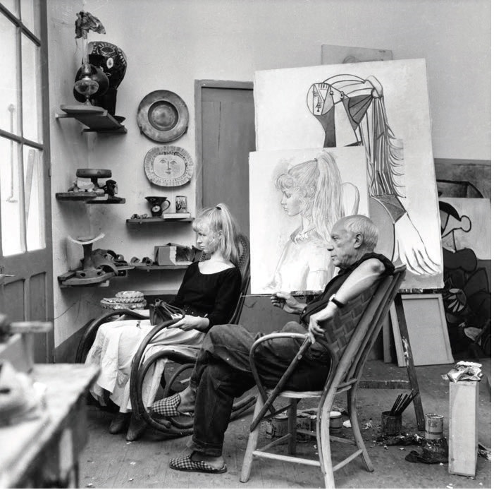 pablo-picasso-with-his-model-sylvette-david