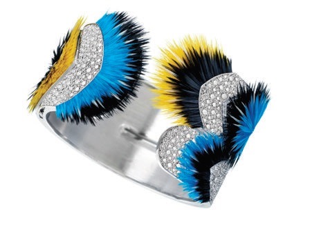 браслет из белого золота Python Feather Cuffs